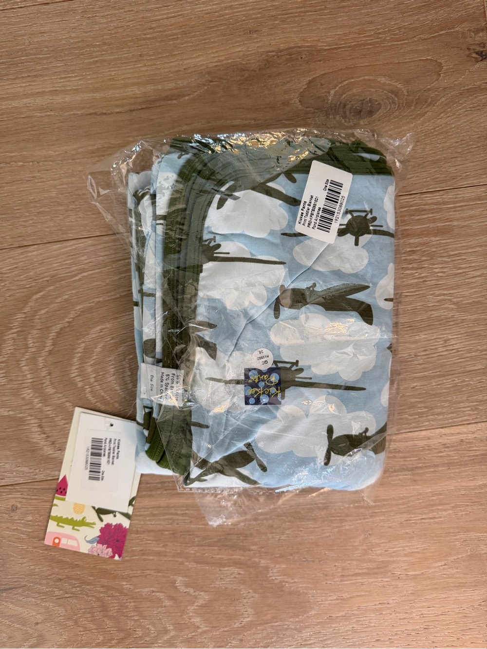 Kickee Pants pond airplane toddler blanket NWT